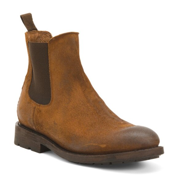NEW FRYE Men's Suede Bowery Chelsea Boots Ginger 1668mn - Picture 1 of 8